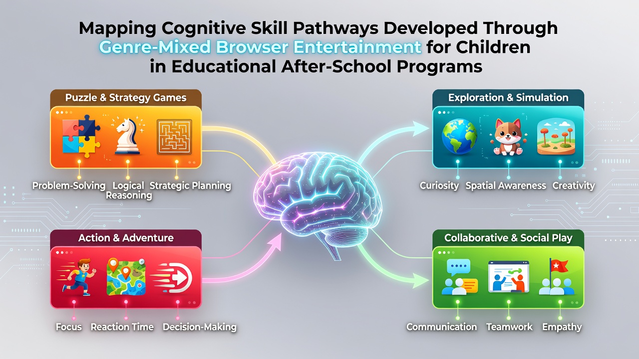 Children engaging with browser-based games in an after-school educational setting