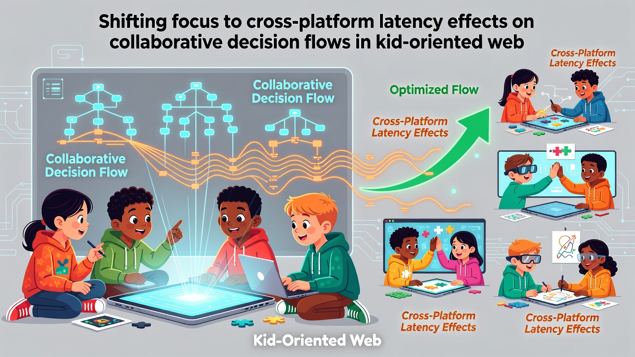Diagram showing latency variations across devices in a multiplayer browser game for children