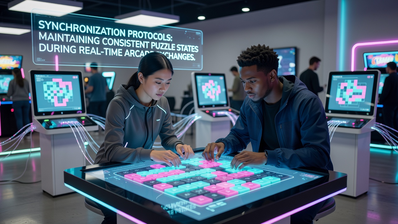 Screenshot of a browser interface displaying synchronized puzzle boards across multiple player views with real-time status indicators
