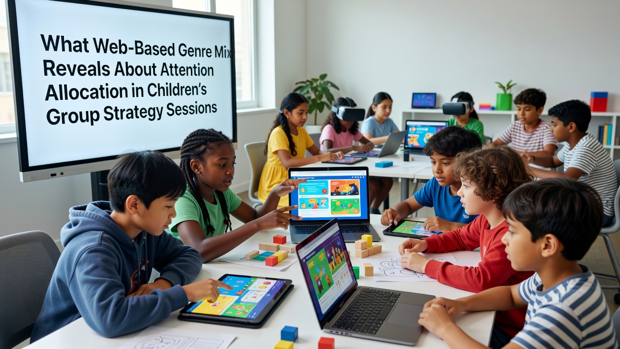 Children engaged in a browser-based strategy session blending puzzle and action elements